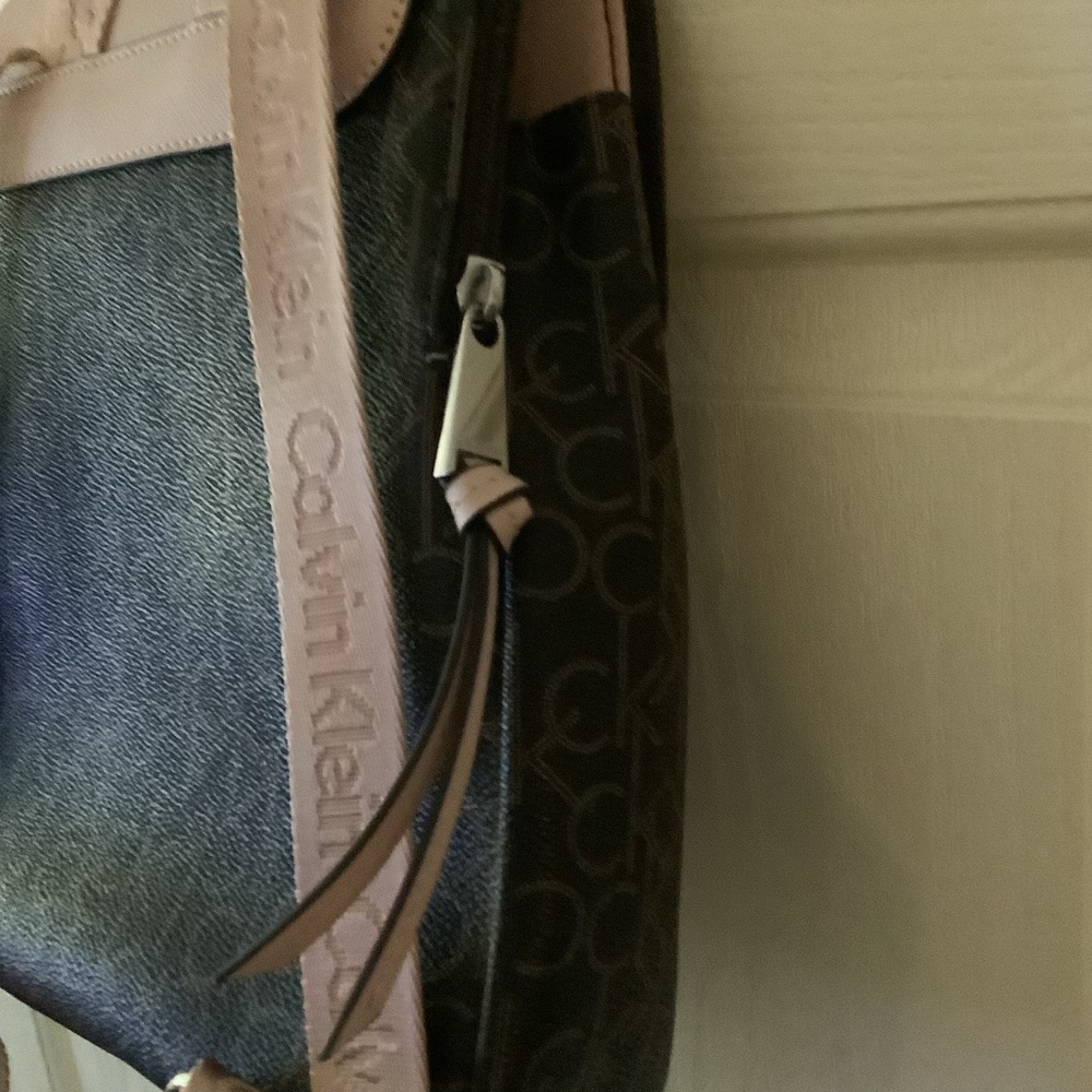 Calvin Klein Brand backpack purse, brown/beige. - Picture 10 of 12